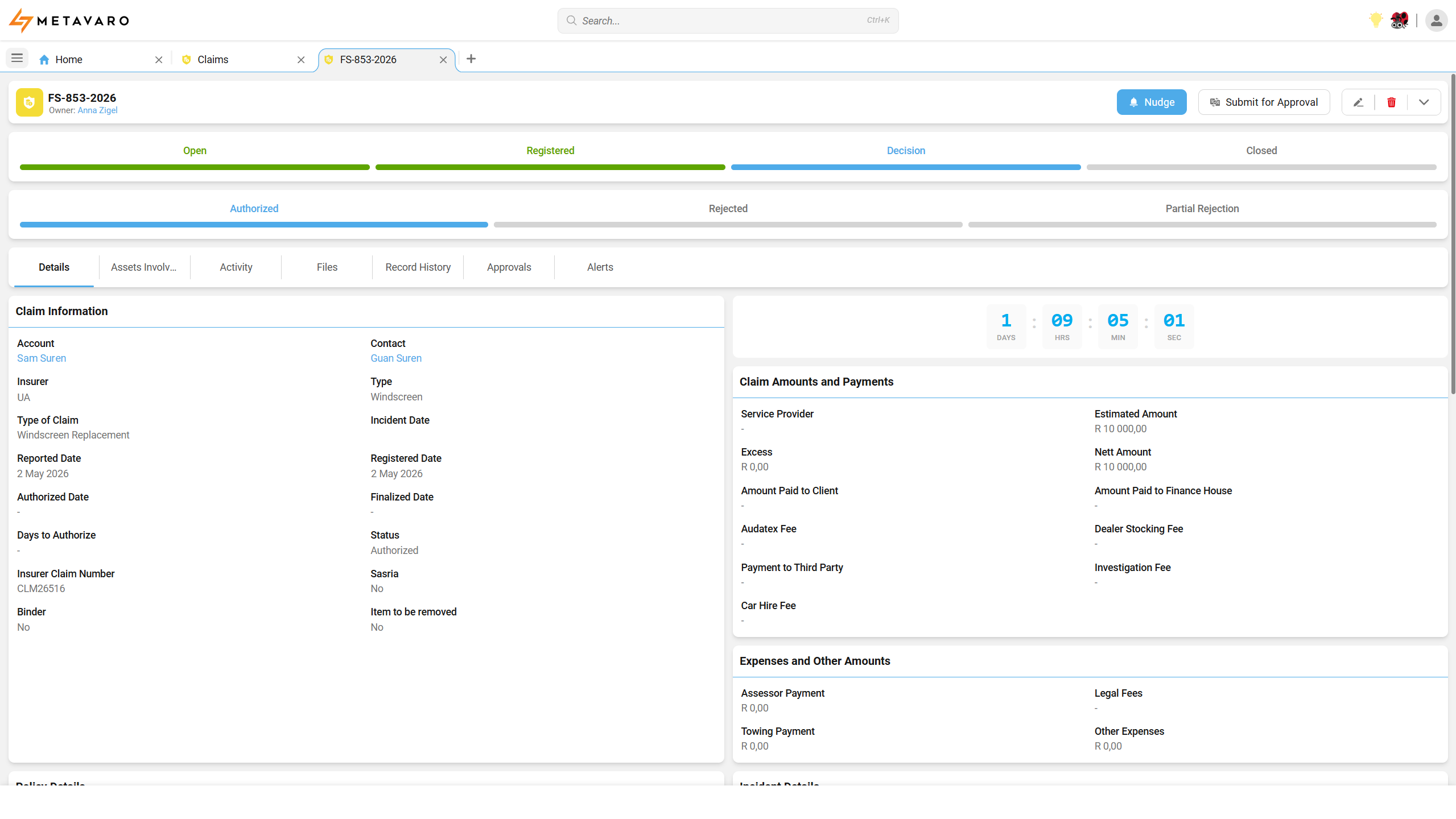Underwriting dashboard preview